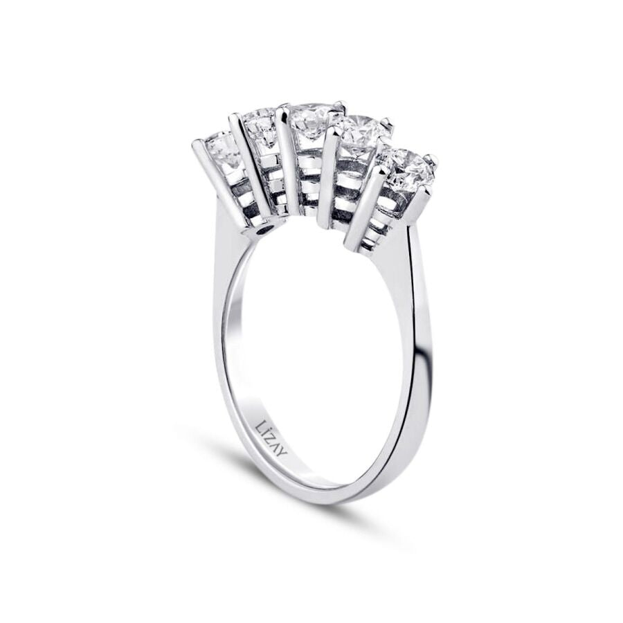 1,50 ct. Diamant Fünf-Stein Ring