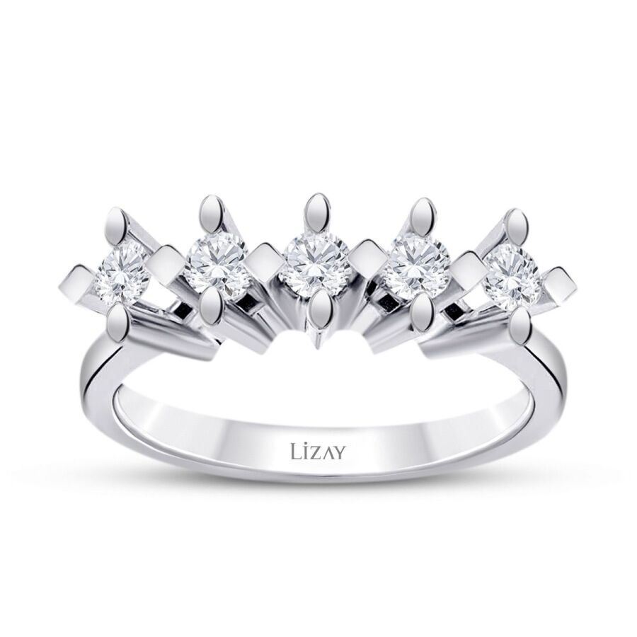 0.45 ct. Diamant Fünf-Stein Ring
