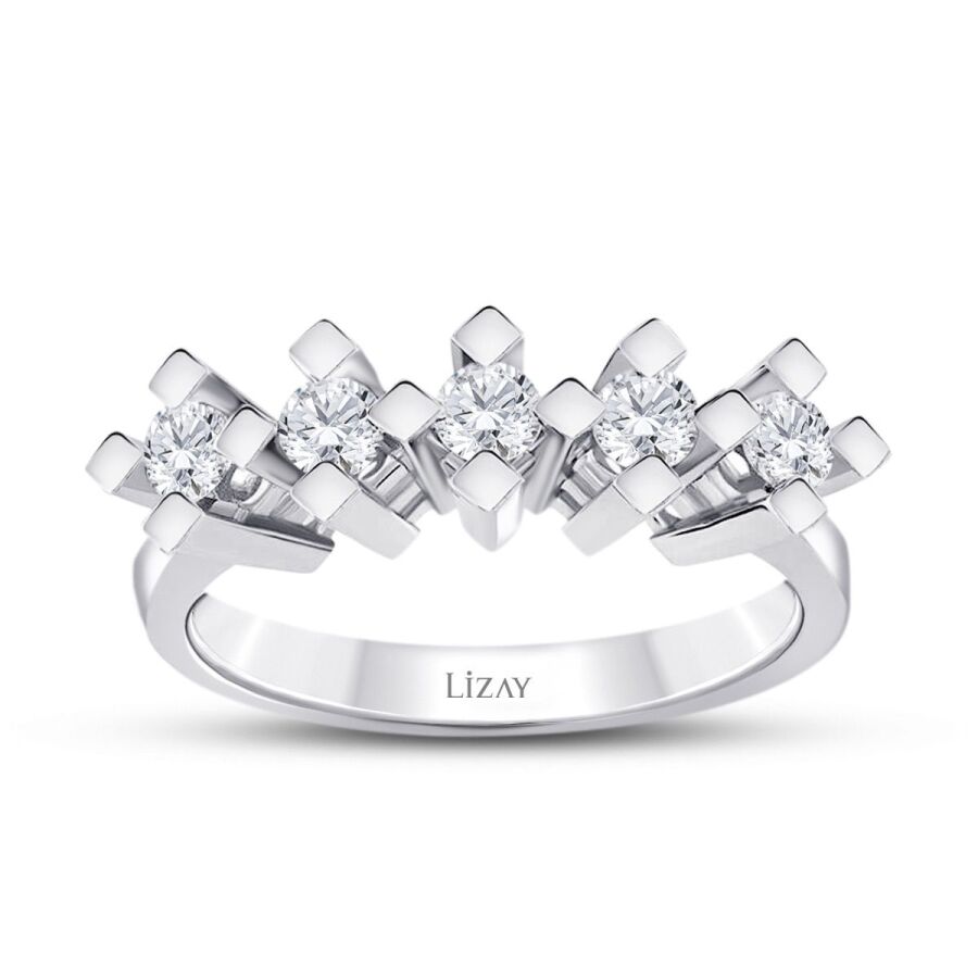 0.80 ct. Diamant Fünf-Stein Ring