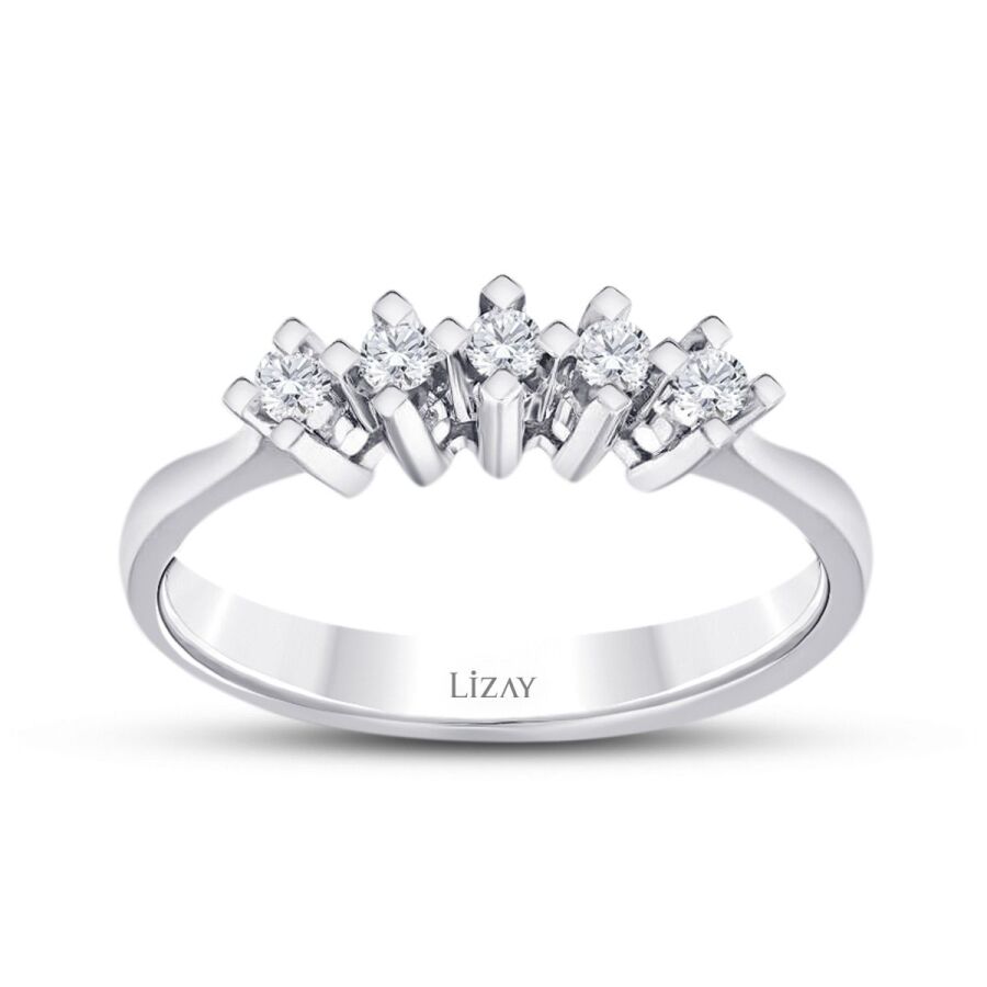 0.15 ct. Diamant Fünf-Stein Ring