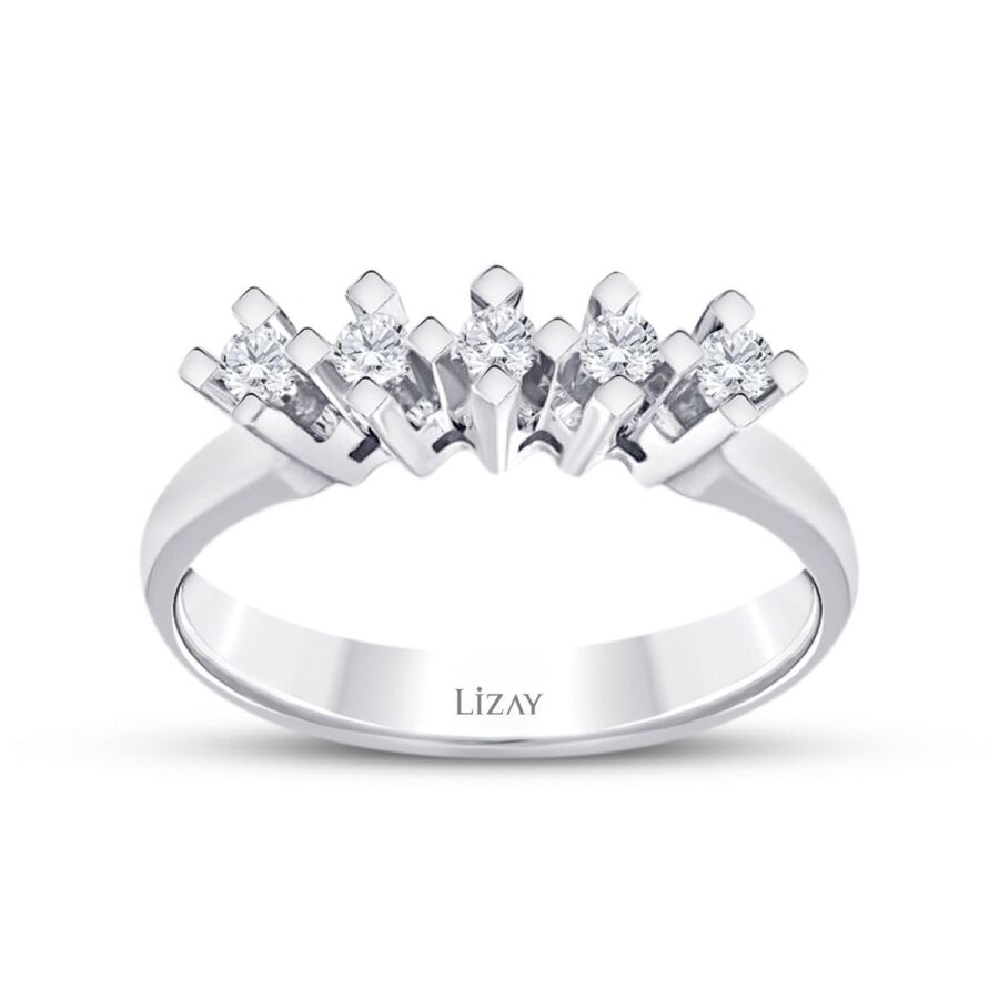 0.15 ct. Diamant Fünf-Stein Ring