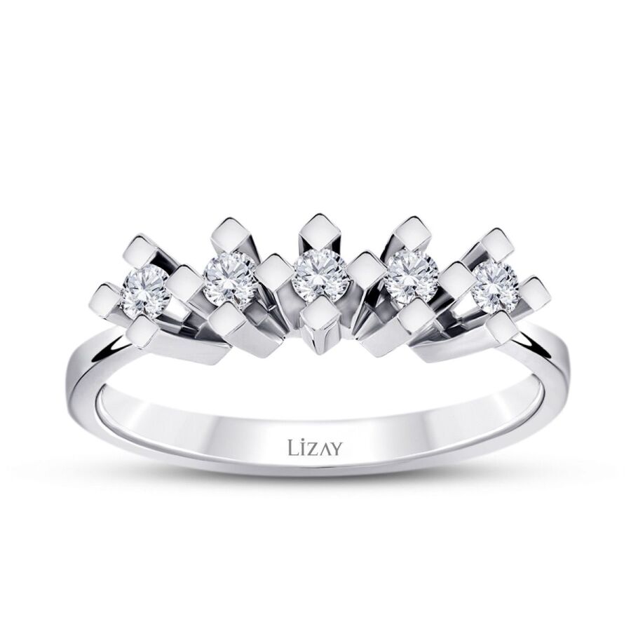 0.40 ct. Diamant Fünf-Stein Ring
