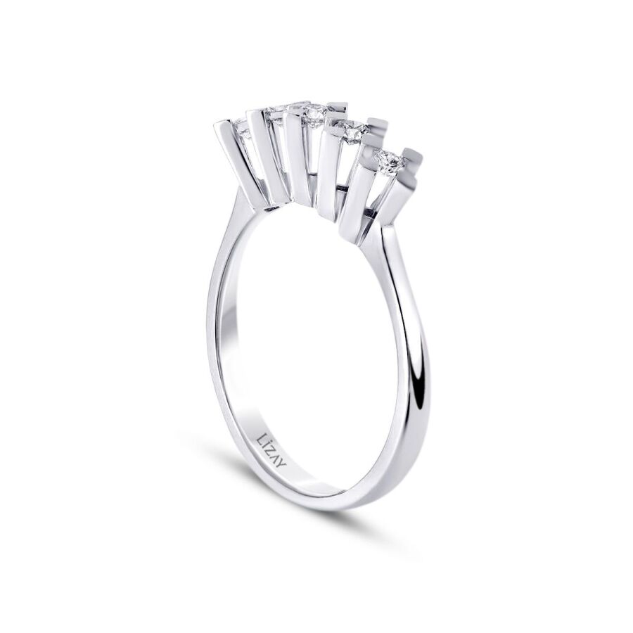 0.40 ct. Diamant Fünf-Stein Ring