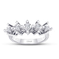 1,00 ct.-Stil Diamant-Effekt Fünf-Stein Ring