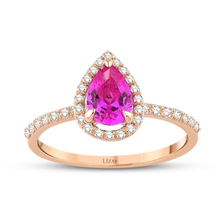 1.10 ct. Diamant Farbstein Ring