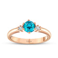 0,67 ct. Diamant Farbstein Ring