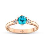 0,67 ct. Diamant Farbstein Ring