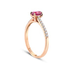 0,58 ct. Diamant Farbstein Ring