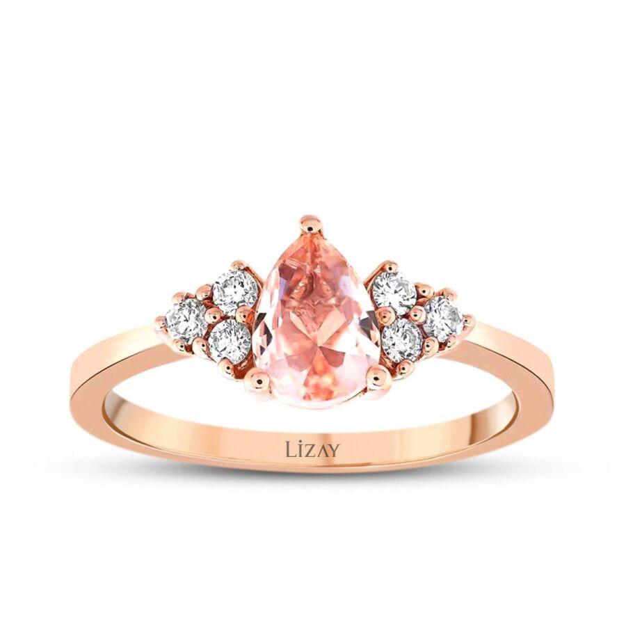0.77 ct. Diamant Morganit Ring