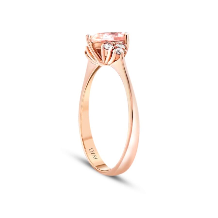0.77 ct. Diamant Morganit Ring