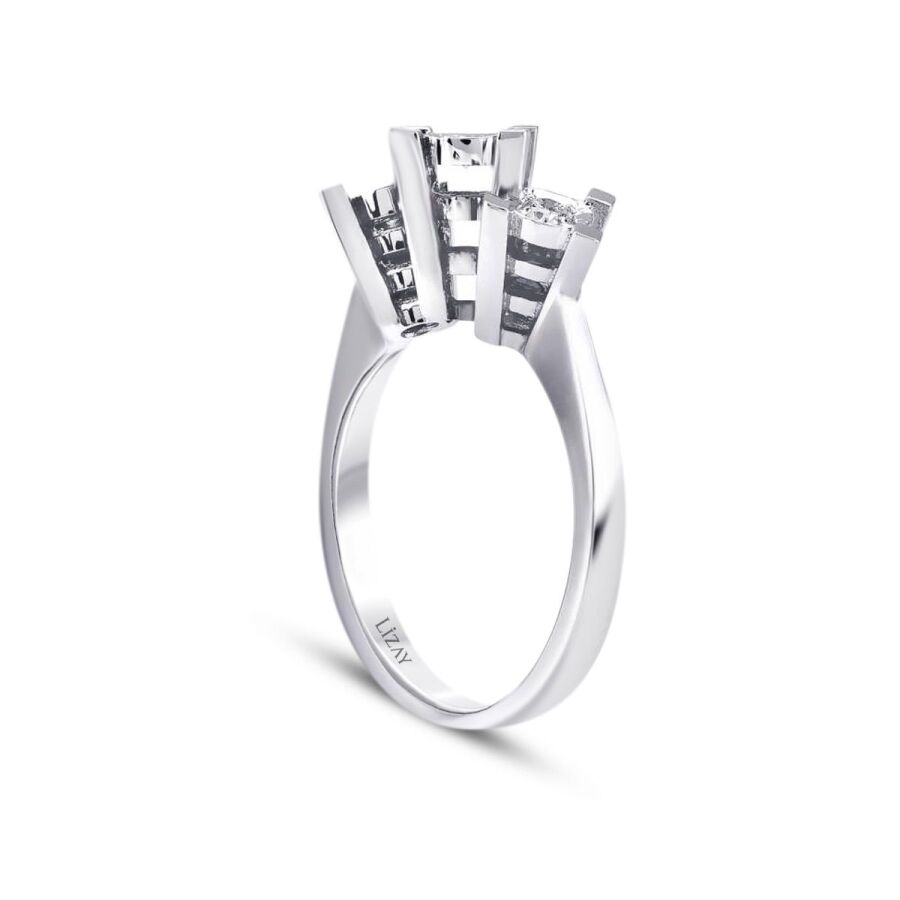 0,16 ct. Diamant Effekt Tria Ringe