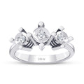 0,16 ct. Diamant Effekt Tria Ringe