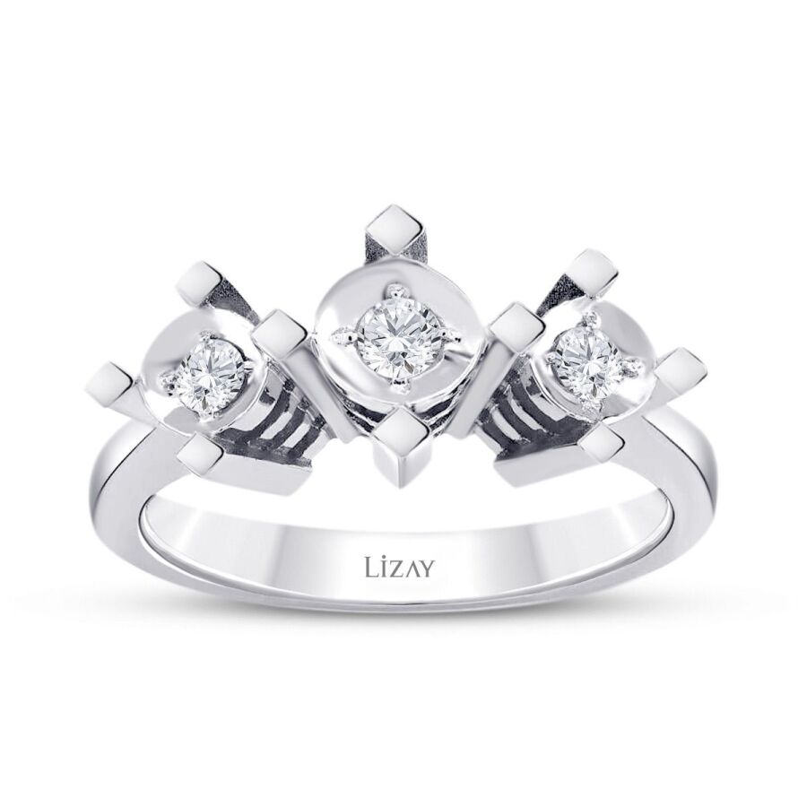 0.16 ct. Diamant Effekt Tria Ringe