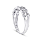 0,10 ct. Diamant Zweireihiger Halb-Memoire-Ring