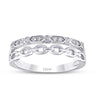 0,10 ct. Diamant Zweireihiger Halb-Memoire-Ring
