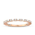 0.38 ct. Diamant Baguette Halb-Eternity Ring