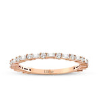 0.38 ct. Diamant Baguette Halb-Eternity Ring