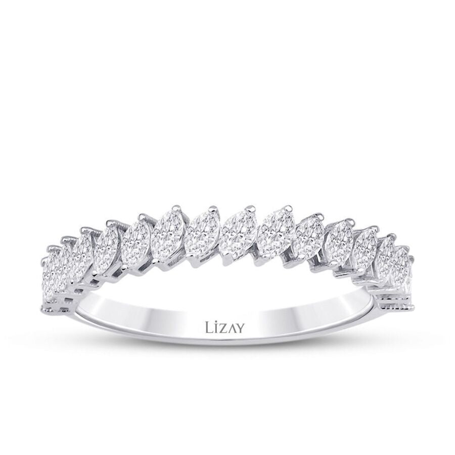 0.66 ct. Diamant Halb-Eternity Ring