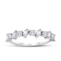 0.47 ct. Diamant Baguette Halb-Eternity Ring