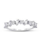 0,47 ct. Diamant Baguette Halb-Memoire-Ring