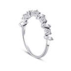 0,47 ct. Diamant Baguette Halb-Memoire-Ring