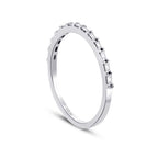 0.12 ct. Diamant Baguette Halb-Eternity Ring