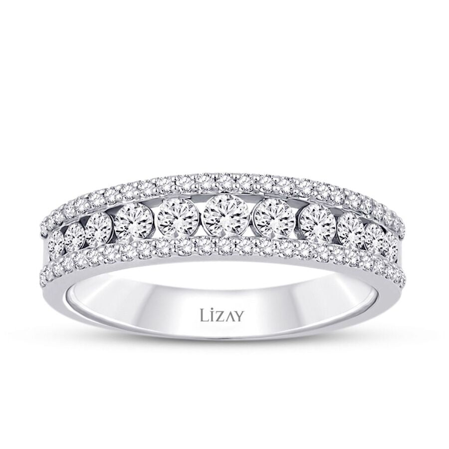 0,63 ct. Diamant Halb-Memoire-Ring