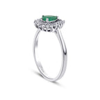0,91 ct. Diamant Smaragd Ring