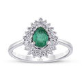 0,91 ct. Diamant Smaragd Ring