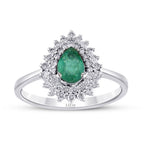 0,91 ct. Diamant Smaragd Ring