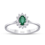 0,35 ct. Diamant Smaragd Ring
