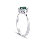 0,35 ct. Diamant Smaragd Ring