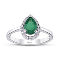 0,54 ct. Diamant Smaragd Ring
