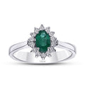 0,65 ct. Diamant Smaragd Ring