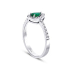 0,61 ct. Diamant Smaragd Ring
