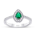 0,61 ct. Diamant Smaragd Ring