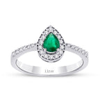 0,61 ct. Diamant Smaragd Ring