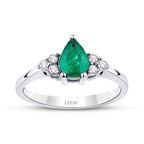0,75 ct. Diamant Smaragd Ring
