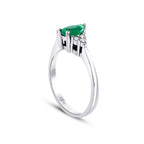 0,75 ct. Diamant Smaragd Ring