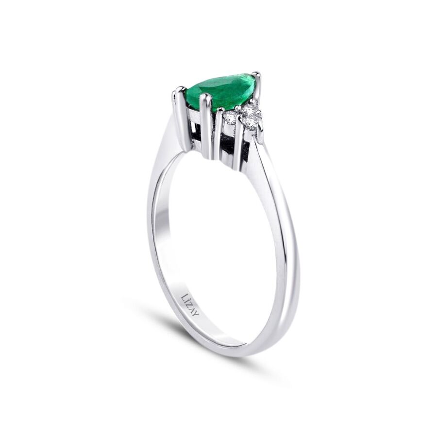 0,75 ct. Diamant Smaragd Ring