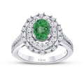 0,85 ct. Diamant Smaragd Ring