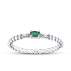 0,13 ct. Diamant Smaragd Ring