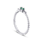 0,13 ct. Diamant Smaragd Ring