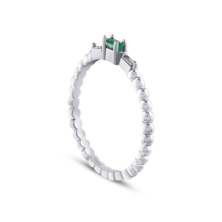 0.13 ct. Diamant Smaragd Ring