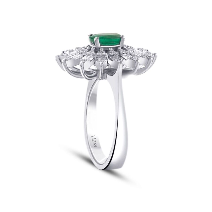 1.25 ct. Diamant Smaragd Ring