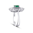 1,25 ct. Diamant Smaragd Ring
