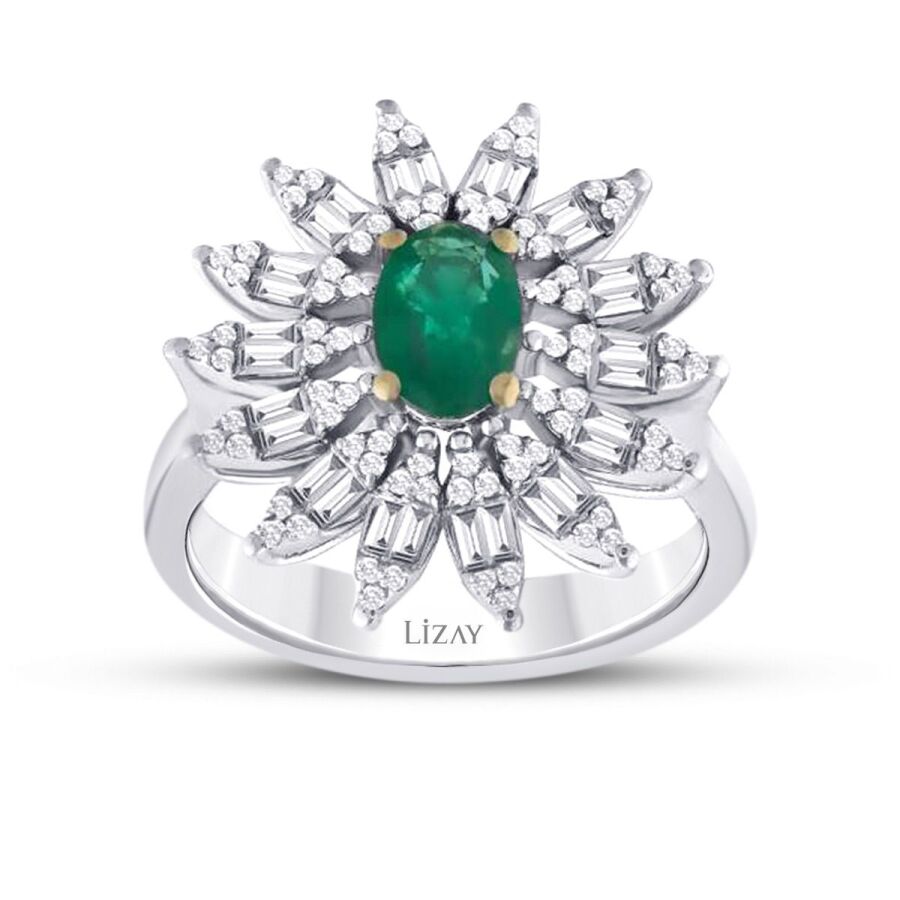 1,25 ct. Diamant Smaragd Ring