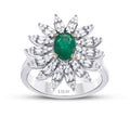 1,25 ct. Diamant Smaragd Ring