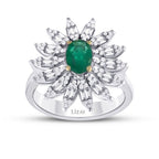 1,25 ct. Diamant Smaragd Ring