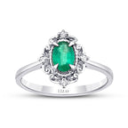 0,35 ct. Diamant Smaragd Ring